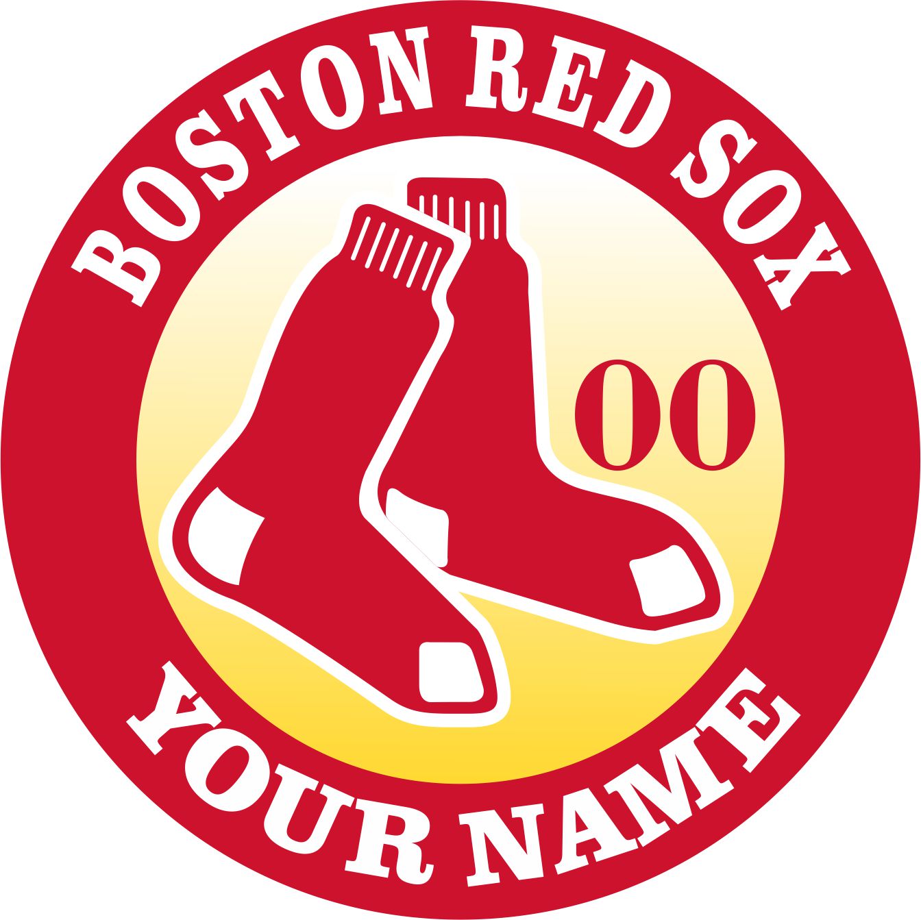 Boston Red Sox Customized Logo vinyl decal